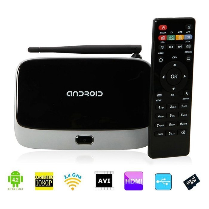 Eeoo CS918 Quad Core Android 4.4 2GB Ram 8GB Rom Smart TV Box Miracast XBMC Airplay DLNA HDMI Media Player Built...