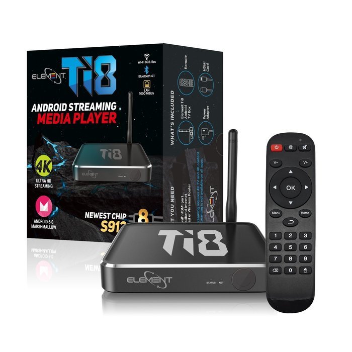 Element Ti8 Octa Core Android TV Box S912 Chipset Fully Loaded Kodi with Android 6.0 Marshmallow 4K Ultra HD AC...