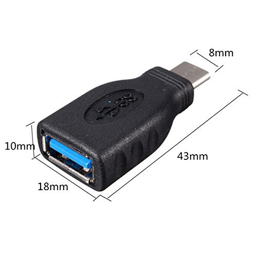 USB Type C Male To USB 3.0 A Female Data Connector Adapter For 12 Inch MacBook PC Tablet N5