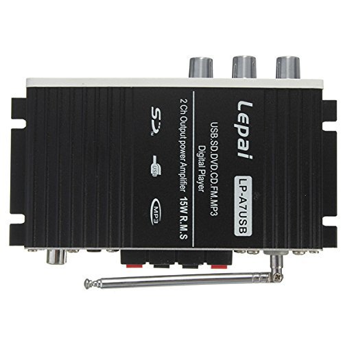 (11674-u) LEPAI LP-A7 USB MINI CAR POWER AMPLIFIER USB SD DVD CD FM (USA) N4