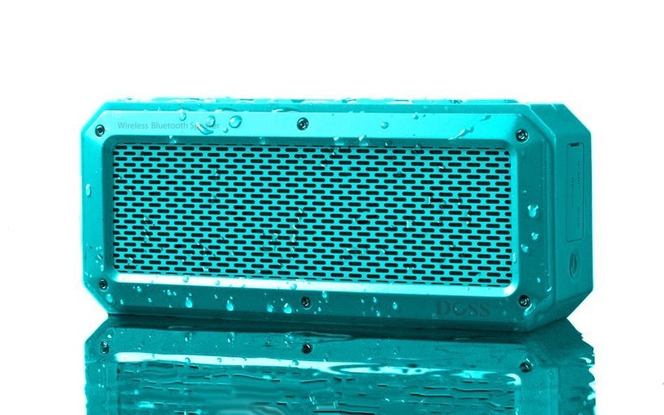 DOSS IPX 4 Wireless Waterproof Bluetooth 4.0 Portable Sport Speaker - Blue