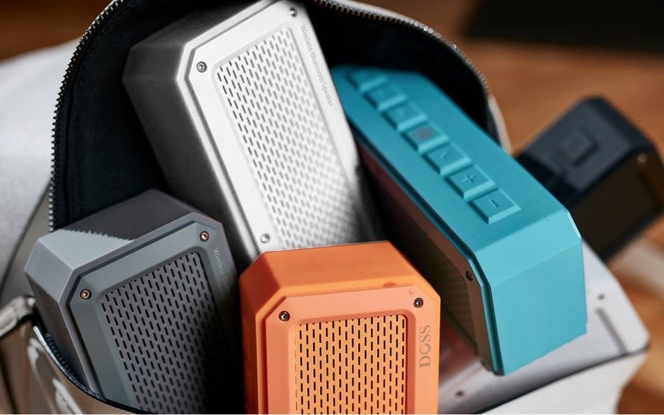 DOSS IPX 4 Wireless Waterproof Bluetooth 4.0 Portable Sport Speaker - Blue N22