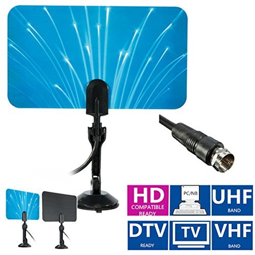 Digital Indoor TV Antenna UHF/VHF/HDTV/DTV 5dbi Box Ready HD Flat Design High Gain