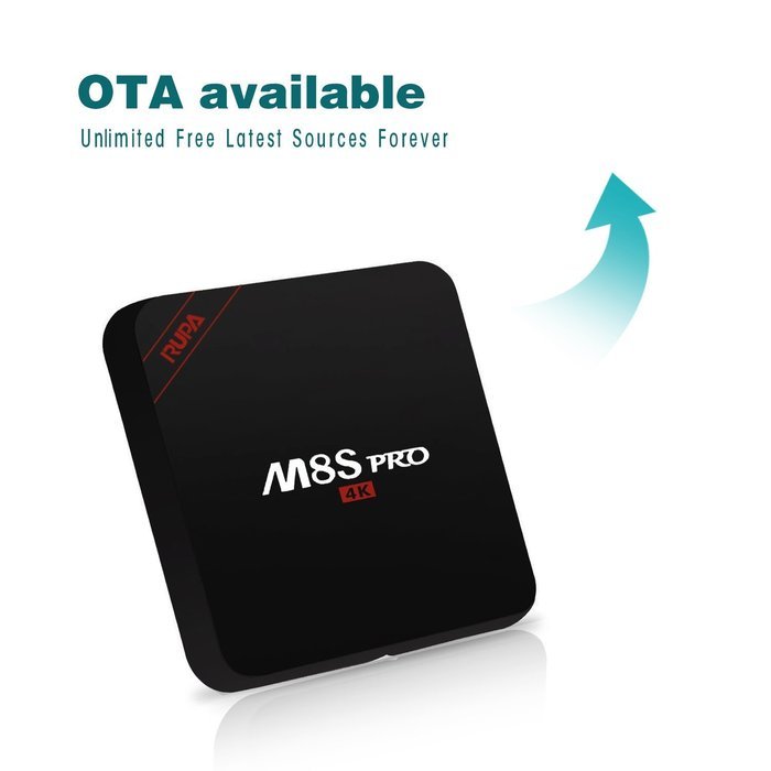 RUPA M8S PRO Android 5.1 TV Box Amlogic S905 Quad Core 2GB/8GB Dual Band Wifi AP6330 & BT 4.0 & 1000M LAN & 4K... N5