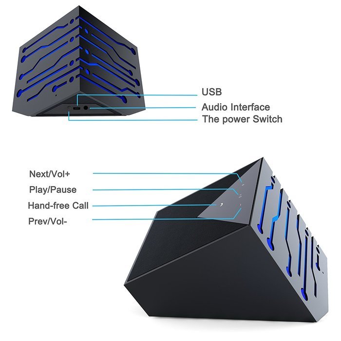 Marvotek Portable Speakers Mini Speakers Wireles Speakers for Touch Control Bluetooth Speakers with Built-in Microphone... N4