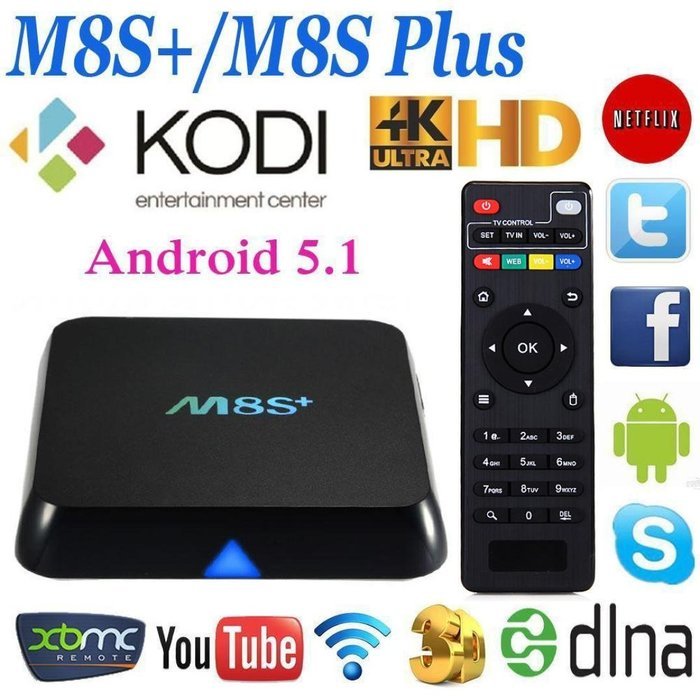 Creazy M8S+ Quad Core Android 5.1 2+8GB Mini PC Smart TV BOX XBMC Kodi Wifi 4K 3D Play N9
