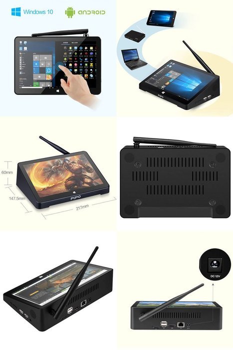 PIPO X9 32GB Mini Computer 8.9" 1920x1200 Tablets Android TV Box Desktop Intel Z3736F Quad Core Windows 10 Android... N2