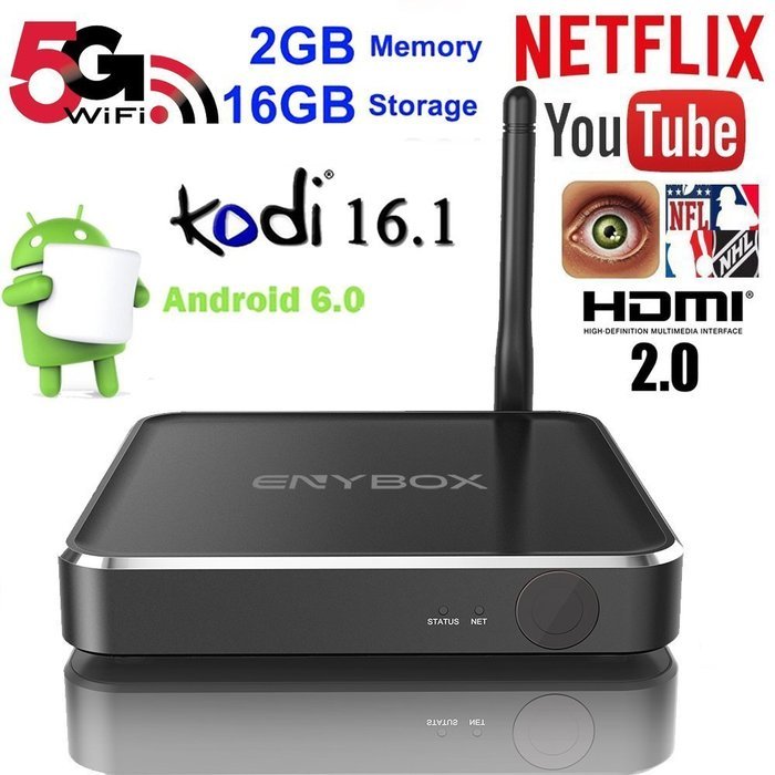 HONGYU ENYBOX X2 Octa Core 2G+ 16GB Android 6.0 TV box Amlogic S912 ARM Cortex A53 64-bit 2GHz KODI 17.0 Pre-installed...