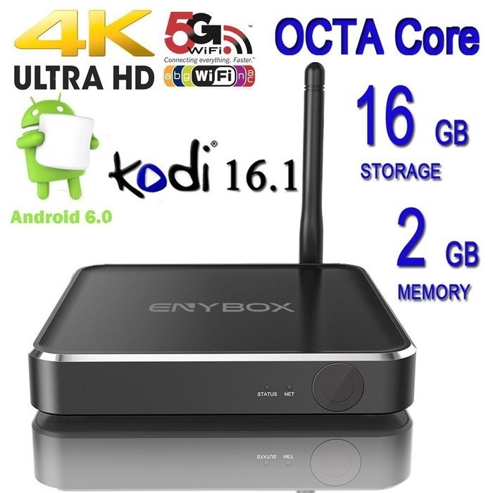 HONGYU ENYBOX X2 Octa Core 2G+ 16GB Android 6.0 TV box Amlogic S912 ARM Cortex A53 64-bit 2GHz KODI 17.0 Pre-installed... N5