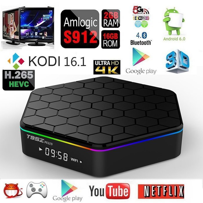 HONGYU ENYBOX X2 Octa Core 2G+ 16GB Android 6.0 TV box Amlogic S912 ARM Cortex A53 64-bit 2GHz KODI 17.0 Pre-installed... N10