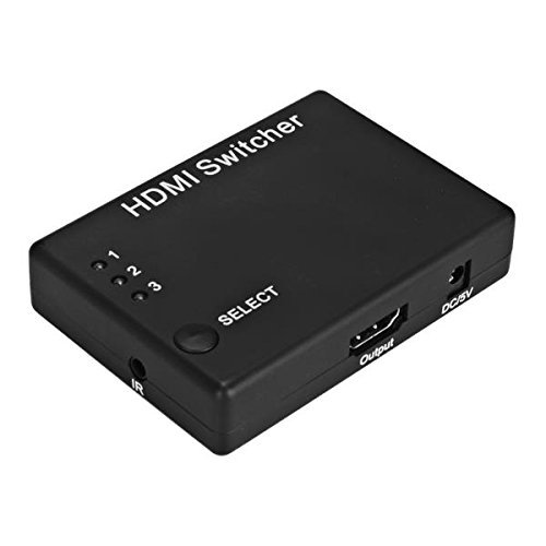BephaMart HDMI 3x1 1080P Mini DTS-HD Dolby True HD Switcher with IR Remote Support 3D N2