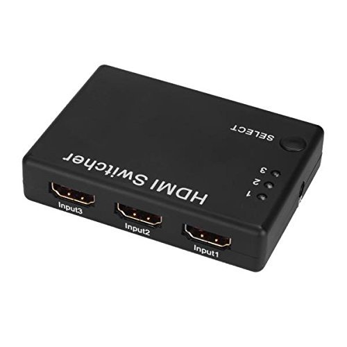 BephaMart HDMI 3x1 1080P Mini DTS-HD Dolby True HD Switcher with IR Remote Support 3D N3