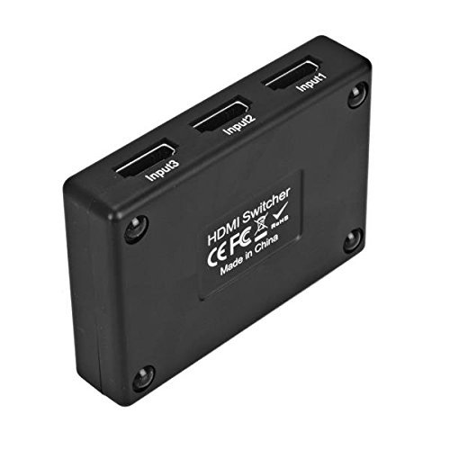BephaMart HDMI 3x1 1080P Mini DTS-HD Dolby True HD Switcher with IR Remote Support 3D N5