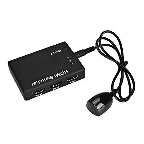 BephaMart HDMI 3x1 1080P Mini DTS-HD Dolby True HD Switcher with IR Remote Support 3D N6