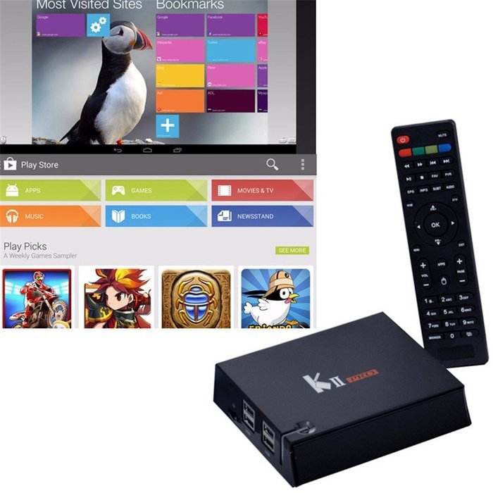 KII Pro TV Box Android 2G/16G Amlogic 2.4/5G Dual WiFi DLNA Airplay KODI Quad-Core 4K Miracast Android Media Adapter... N3