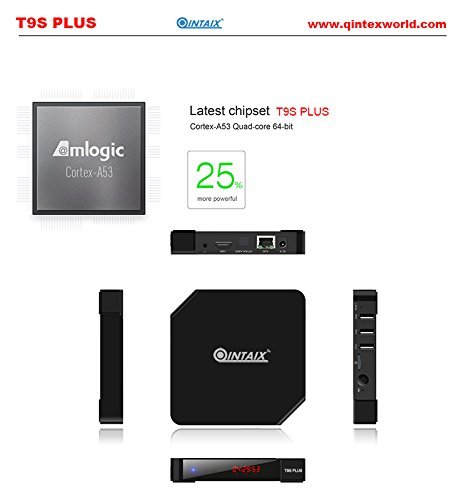 QINTEX T9S Plus android tv box,Kodi Pre installed Amlogic S905 Quad Core Android 5.1 ,2b RAM 16gb Flash, Support... N8