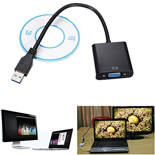 USB 3.0 To VGA 1920 x 1080p Multi-Display Video Graphic External Cable Adapter For Win XP/7/8