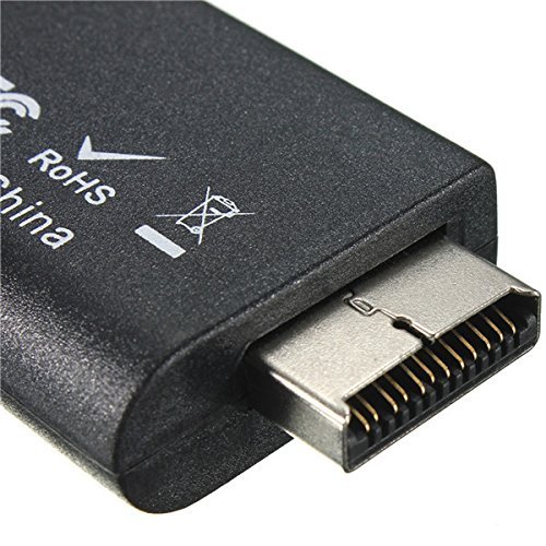 PS2 to HDMI Video Converter Adapter with 3.5mm Audio Output for HDTV HDMI 1080P Support 480i 576i 480p N4