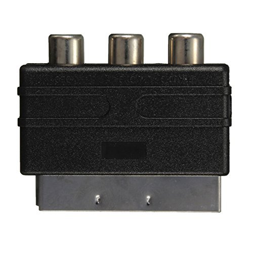BephaMart SCART Male Plug To 3 RCA Female AV Audio Video Adaptor Converter For TV DVD N6