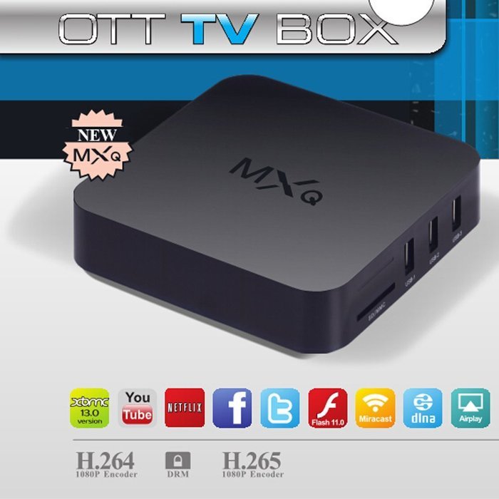 Kang&reg; US Plug 1080P WiFi Smart set TV Box 8GB MXQ Amlogic S805 Android 4.4Quad-Core N4