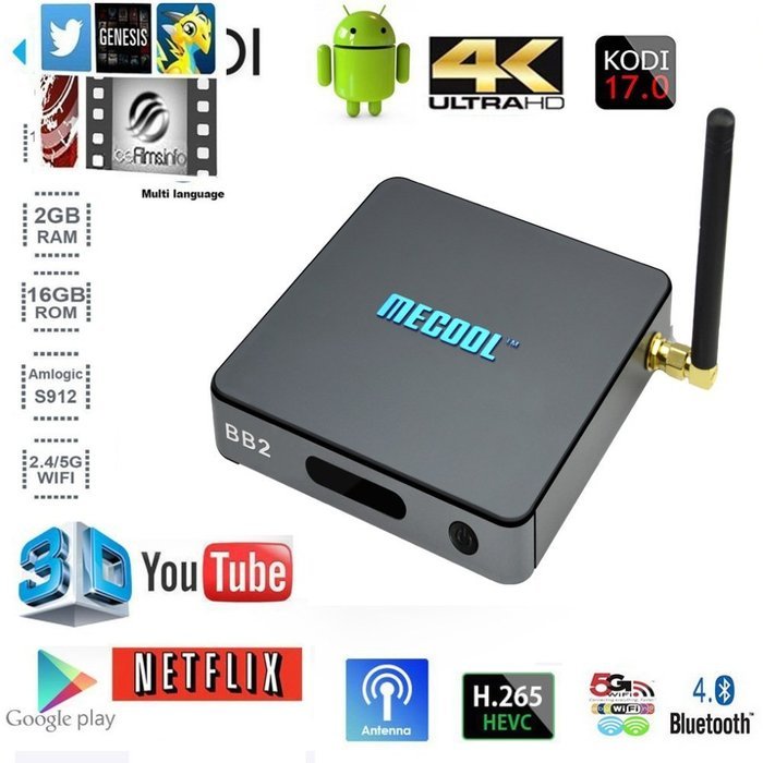 Spdoo BB2 Android 6.0 OTT TV Box Marshmallow TV Box Octa Core Amlogic S912 KODI 17.0 2G 16G Streaming Media Player