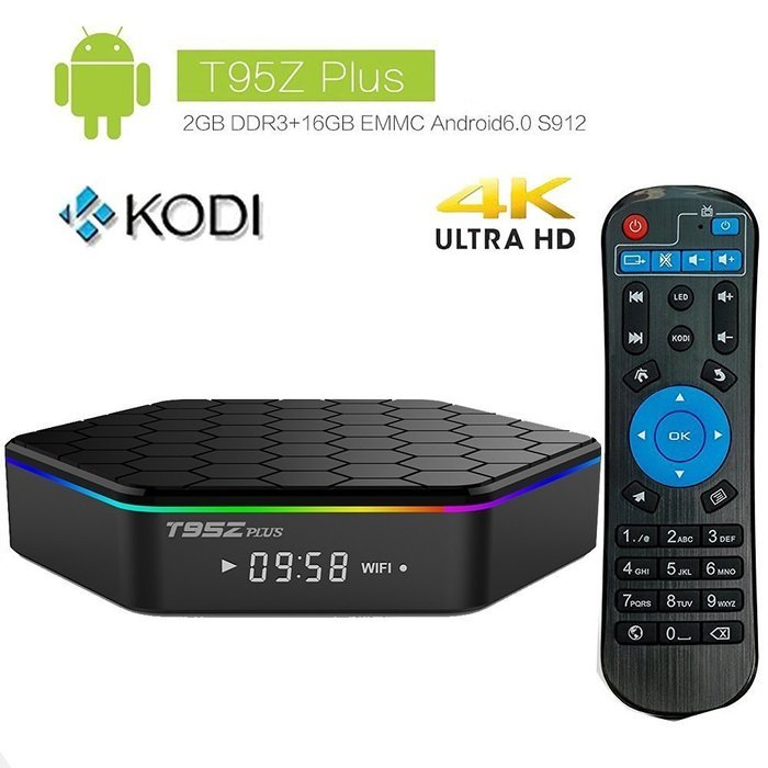 T95Z PLUS TV BOX S912 Octa Core Android 6.0 Marshmallow 2GB DDR3 16GB EMMC Flash KODI Pre-installed 2.4G/5G Dual...