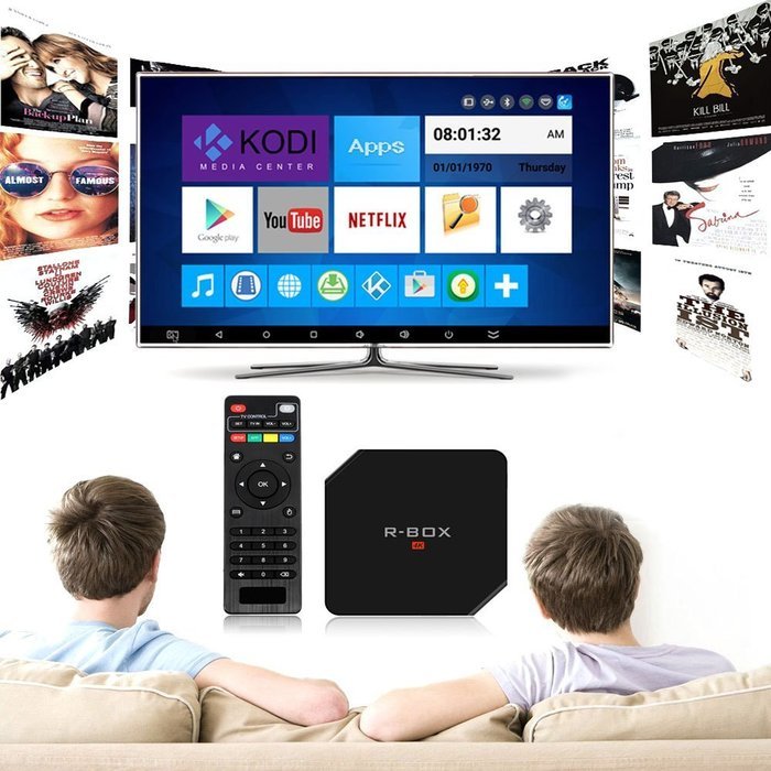 HONGYU R-BOX Android 5.1 Tv Box Quad Core RK3229 Chipset 2G/8G Kodi 16.1 Fully Loaded XBMC Bluetooth 4.0 WiFi... N4