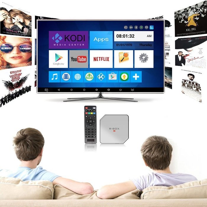 HONGYU R-BOX Android 5.1 Tv Box Quad Core RK3229 Chipset 2G/8G Kodi 16.1 Fully Loaded XBMC Bluetooth 4.0 WiFi... N22