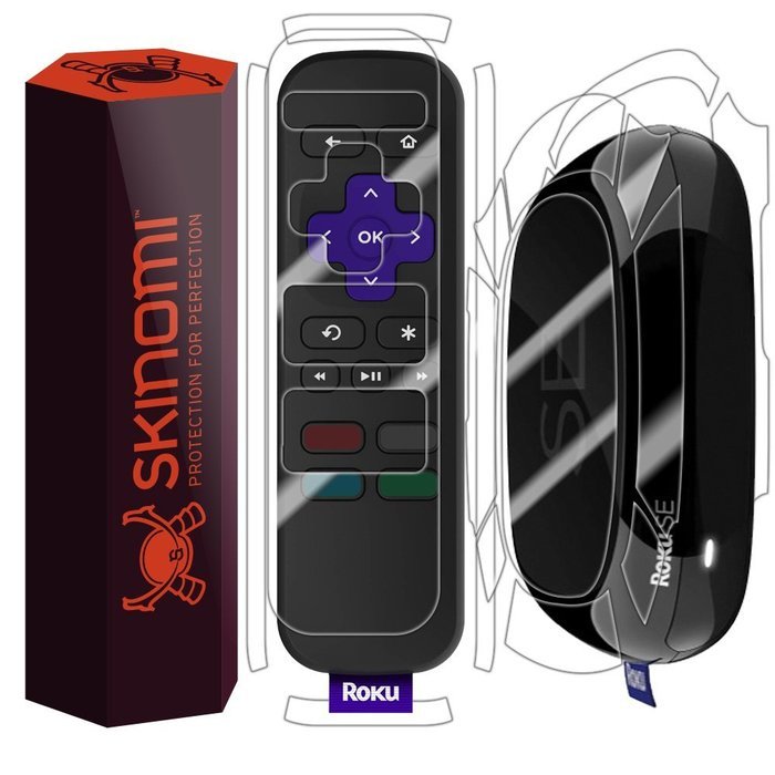 Roku SE Full Body Skin, Skinomi TechSkin Full Coverage Skin Protector for Roku SE Front & Back Clear HD Film