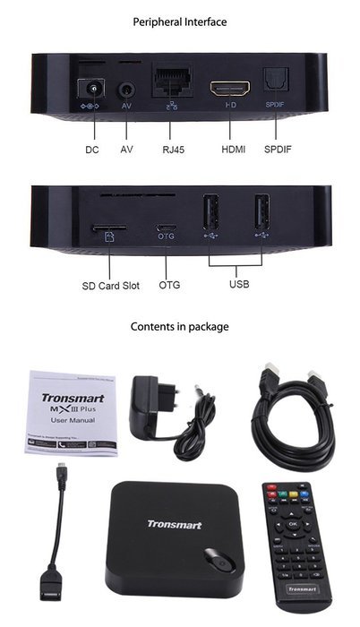 Tronsmart MXIII Plus Quad Core Amlogic S812 Andorid 5.1 TV BOX 2.4G/5GHz Dual WiFi IPTV Media Player N2