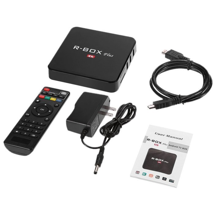 Vipwind R-BOX Plus Smart Android TV Box RK3229 Quad-Core KODI 16.1 4K 10-bit 2GB /16GB Wifi BT 4.0 H.265 DLNA... N6