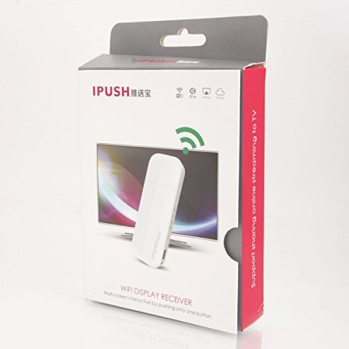 iPush Wireless WiFi AirPlay DLNA Display TV Dongle Receiver for PC/Tablet/Smartphone White N6