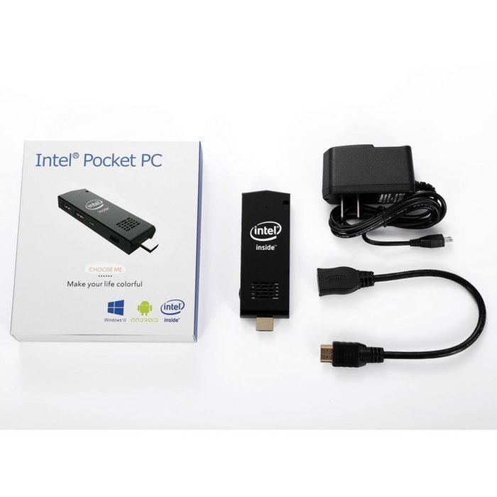 YESER&nbsp;Mini PC W5 Intel Z3735F Quad Core 1.83GHz 2GB/32GB TV BOX Dongle Windows 10 Android 4.4 Dual Boot OS N7