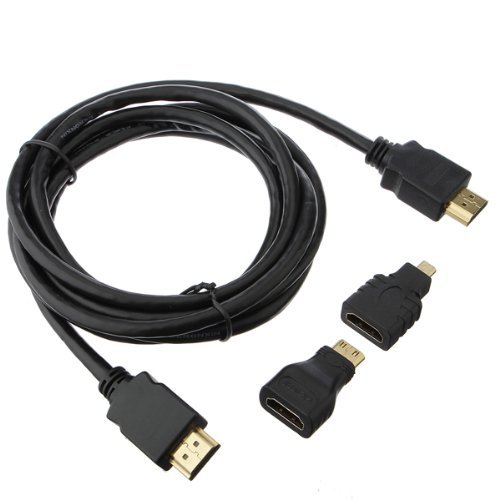 BephaMart 3 in 1 High Speed HD HDMI Cable To Micro HDMI + Cable Kit Adaptor Shipped and Sold by BephaMart N3