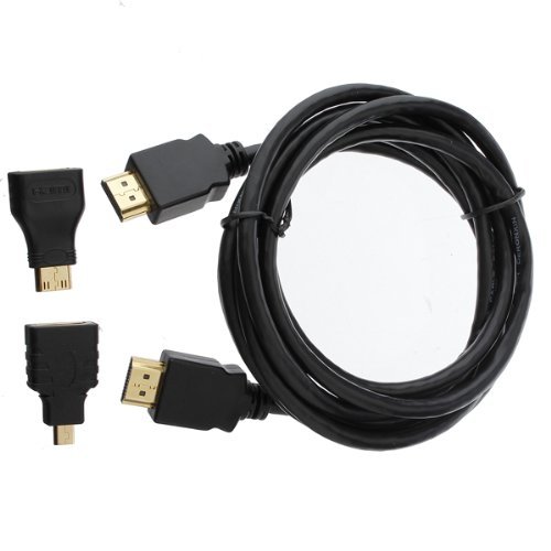 BephaMart 3 in 1 High Speed HD HDMI Cable To Micro HDMI + Cable Kit Adaptor Shipped and Sold by BephaMart N4