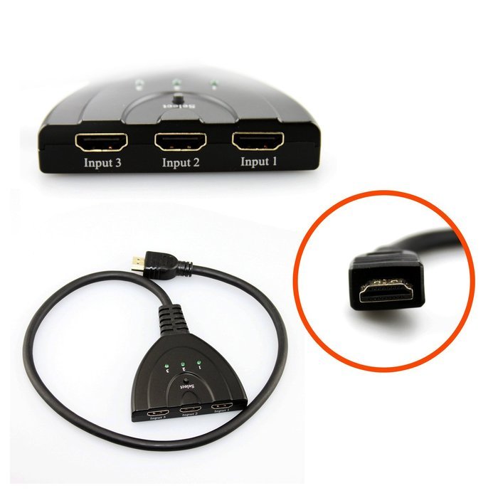 LB1 High Performance New HDMI Switcher Pigtail 3 Ports Mini Intelligent Auto Switch for Geniatech ATV1200 Dual... N4