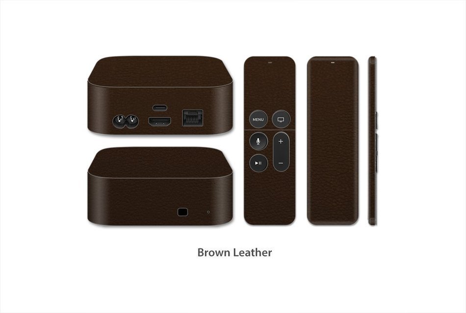 Stickerboy Leather Series Skin/Sticker/Decal for Apple TV 4th Gen (Brown Leather)