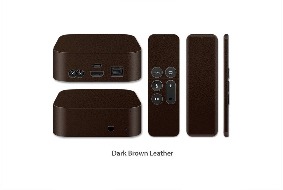Stickerboy Leather Series Skin/Sticker/Decal for Apple TV 4th Gen (Brown Leather) N5