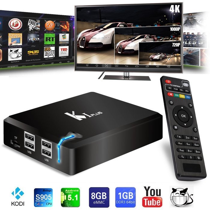 1G/8G Amlogic S905 Android5.1.1 TV BOX J-Bonest Smart KI PLUS Quad Core 4K/2K Fully Unlocked Rooted Free Live...