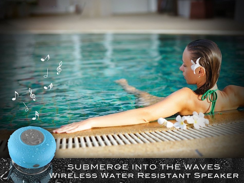 Wireless Speaker, Bluetooth Speaker, Laeker Waterproof Wireless Hand-free Shower Speaker Compatible with All Bluetooth... N4