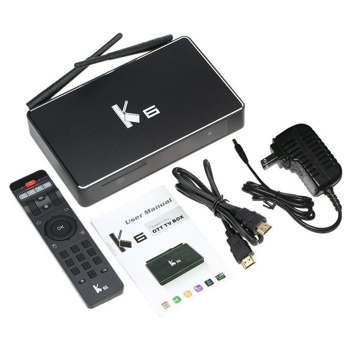 Docooler K6 Android TV Box Android 5.1.1 Lollipop Quad-core 2G / 16G 4K 3D XBMC Bluetooth 4.0 1000M LAN 2.4G /... N8