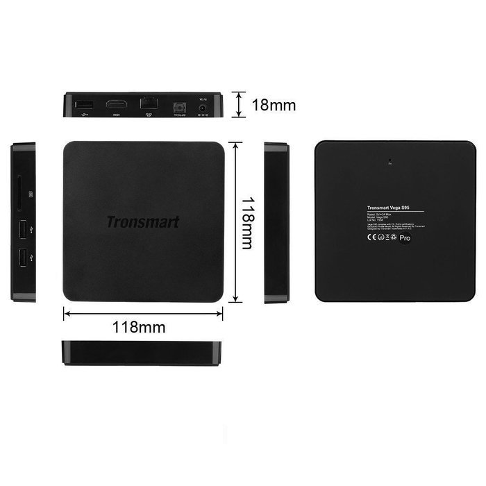 Tronsmart Vega S95 Pro 4K Quad Core Android 5.1 64 Bit TV Box, 1G+8G Pre-installed XBMC/Kodi/OTA N4