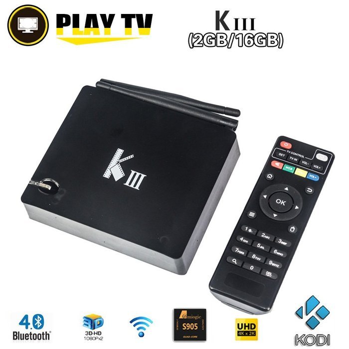 RiSheng KIII Android Smart TV Box Android 5.1 Amlogic S905 Chip 2G RAM 16G ROM 2.4/5G Dual Band WiFi KODI 15.2...