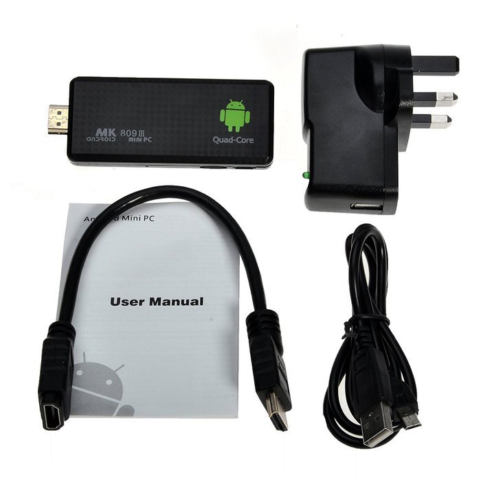 Generic MK809III Mini PC TV Box, Android 4.4, RK3188T Quad Core 1.4GHz, 2G RAM+8G ROM, GPU Mali-400 MP4 N3