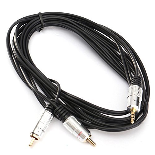 BephaMart 3m Premium 3.5mm Gold Plated Stereo Male To 2 RCA Male Music Audio OFC Cable MP3 N2