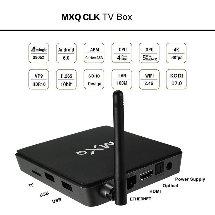 Refresh Your Life Newest MXQ Android 6.0 G10 Smart TV Box Full Loaded Add-ons with KODI 17.0 Amlogic S905X Quad... N4