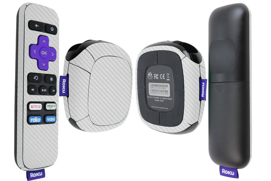 Skinomi TechSkin - Roku SE Carbon Fiber Full Body Skin / Front & Back Wrap Clear Film / Ultra HD and Anti-Bubble...
