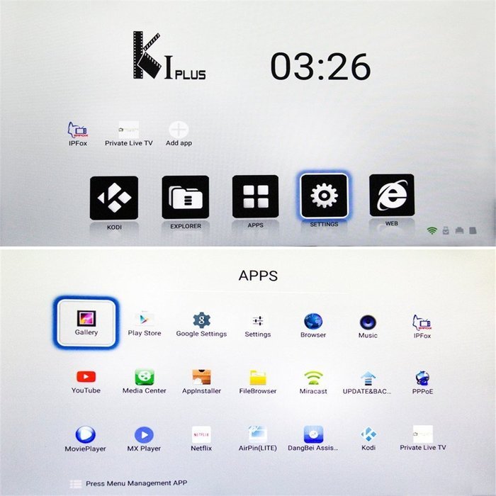ClikWing Android 5.1 Wifi TV Box S905 Quad Core Streaming Media Player 4K KODI Media Center K1 PLUS [1GB/8GB] N2