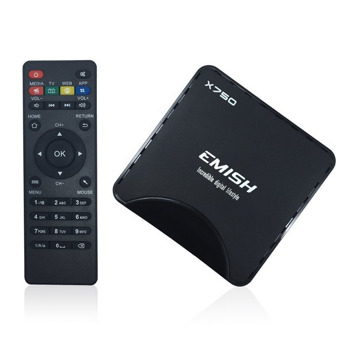 Smart TV Box by EMISH, Android 5.1 Amlogic S905, 4K UHD, Quad Core CPU 64 BIT A53, Flash 8GB with KODI, Wifi and... N3