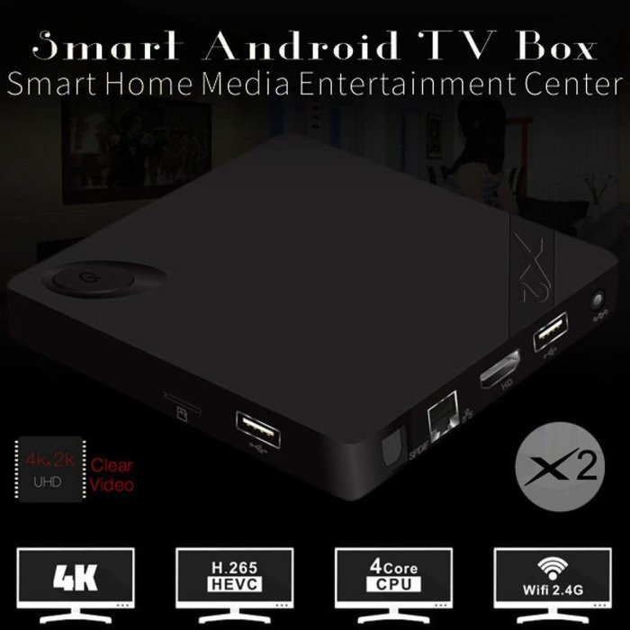 GBSELL X2 Smart TV Box Android 4.4 8G WiFi Quad-Core 4K HDMI Media Player N2